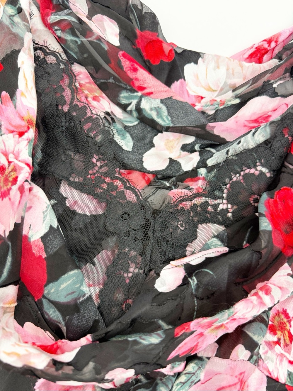 Victoria’s Secret Atelier Noir Burnout Satin Silk Plunge Gown Maxi Slip Chemise - Picture 7 of 14